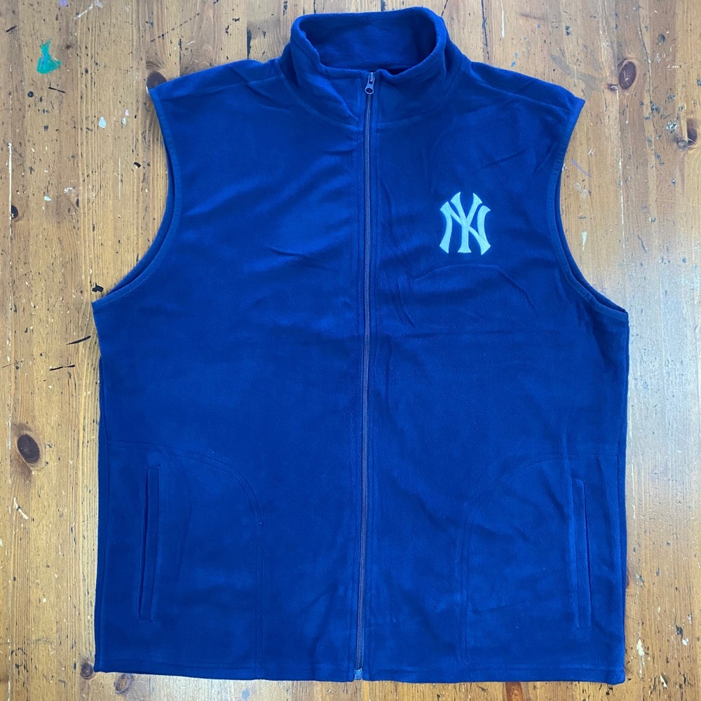 Baby Ruth New York NY Yankees Fleece Vest Adult XL Full Zip Baseball MLB SGA